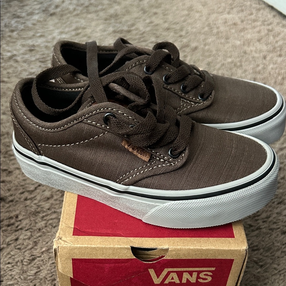 Vans Kids Chocolate Brown Sneakers